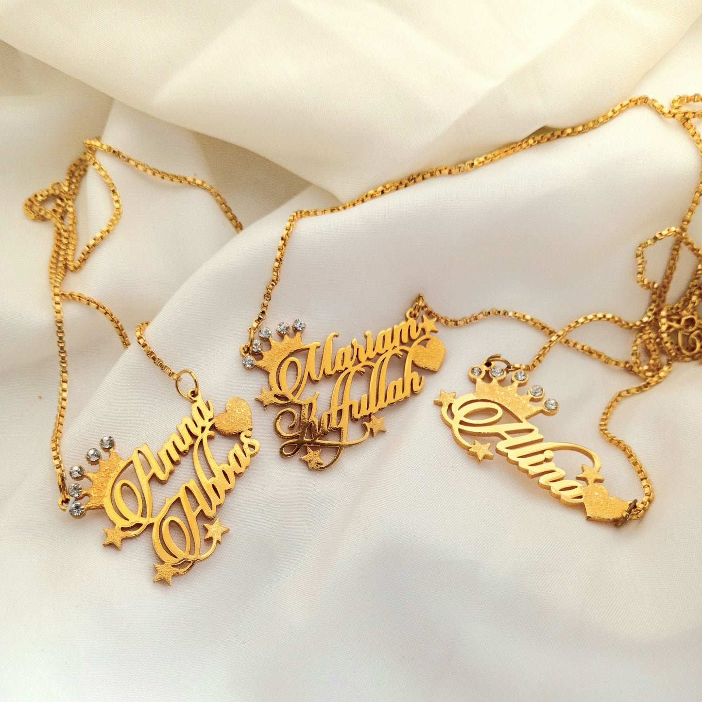 Candle Crown Personalized Name Necklace