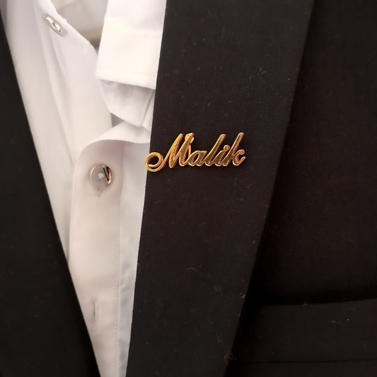 Classic Men Personalized Name Lapel Pin For Men