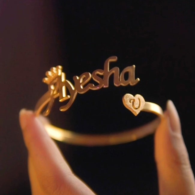 Personalized Love Name Bangle