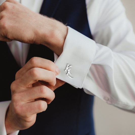 Initial Name Cufflinks Pair For Men