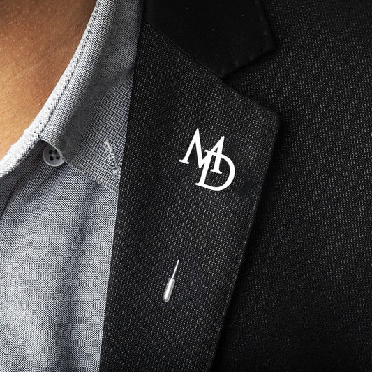 Minimal Initial Lapel Pin For Men